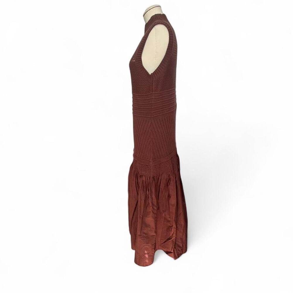 Anthropologie Sleeveless Mock-Neck Drop-Waist Sweater Midi Dress (sz L) 371 - Picture 4 of 9